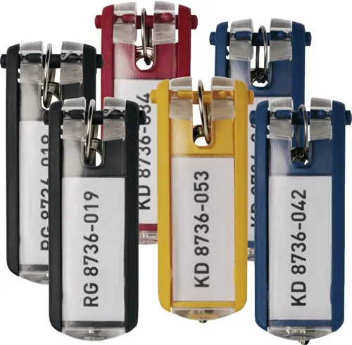 DURABLE Schlüsselanhänger Key Clip farbig sortiert Ku. - 1957-00