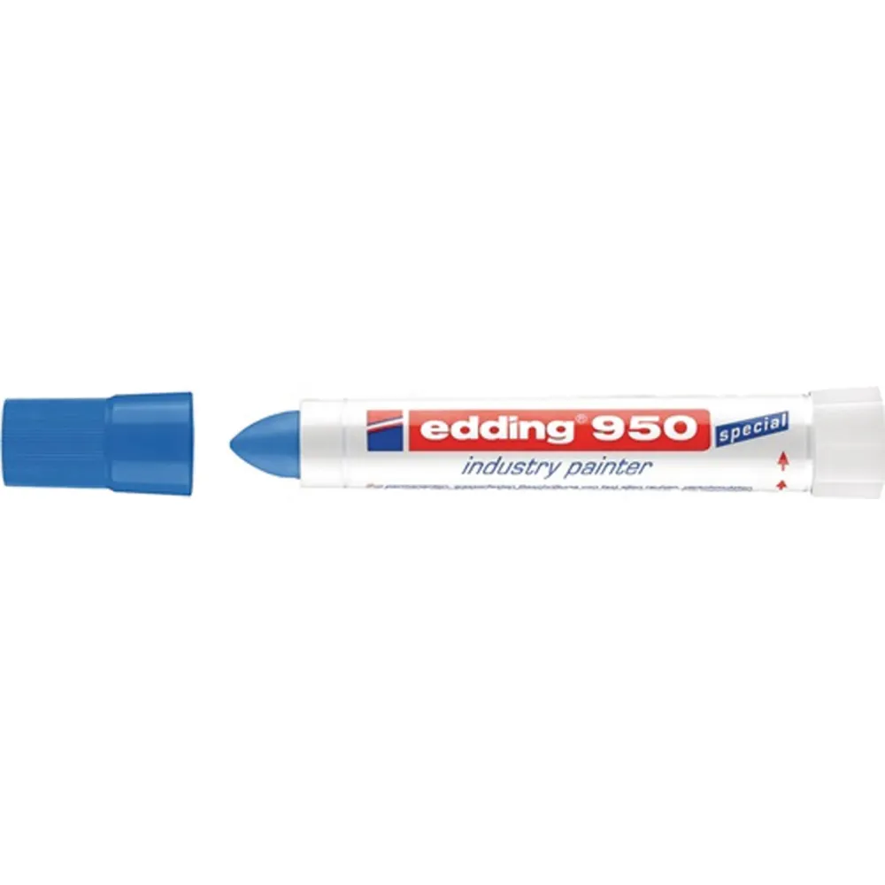 edding Industrie-Pastenmarker 950 blau Strich-B. 10 mm Rundspitze - 4-950003