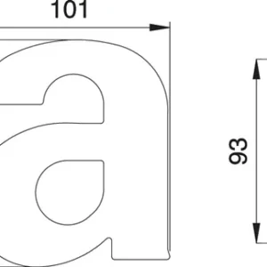 edi Hausnummer Buchstabe VA ma 114mm B.101mm - 2510/0000/00