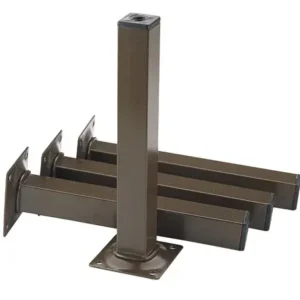 ELEMENT SYSTEM Möbelfuß schwarz RAL 9005 25 x 25 mm H.700 mm Platte - 11101-00056