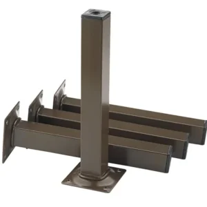 ELEMENT SYSTEM Möbelfuß verchromt 25 x 25 mm H.100 mm Platte - 11101-00005