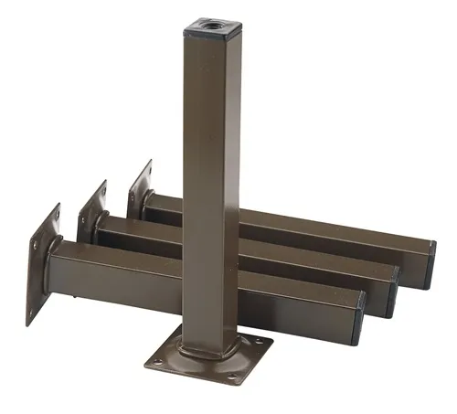 ELEMENT SYSTEM Möbelfuß verchromt 25 x 25 mm H.100 mm Platte - 11101-00005