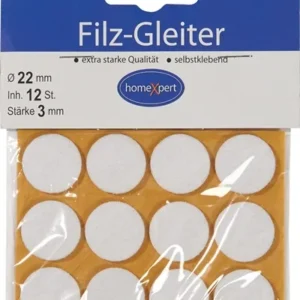 Filzgleiter 22mm Filz weiß selbstkl. - 522201