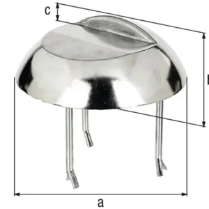 GAH Alberts Auflaufstütze Alu-Guss anschr.Betonanker 65mm - 410476