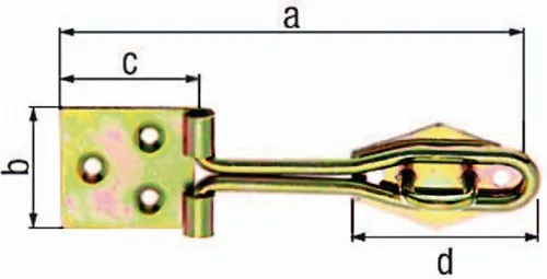 GAH Alberts Überfalle L 140 mm B 36 mm Stahl galvanisiert gelb verzinkt - 348267