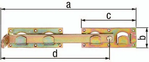 GAH Alberts Doppeltorüberwurf L/R verwendbar 423x70x180x333mm Loch-Ø5mm 12 - 210625