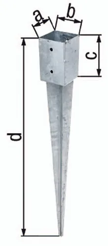 GAH Alberts Einschlag-Bodenhülse a71xb71xc150xd750mm STA roh TZN - 211271