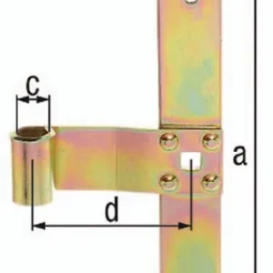 GAH Alberts Fensterl.-Mittelb.B.75mm L.200x30mm STA galv.gelb verz.ger - 313548