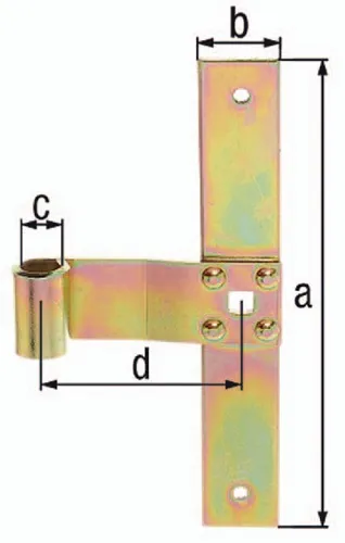 GAH Alberts Fensterl.-Mittelb.B.75mm L.200x30mm STA galv.gelb verz.ger - 313548