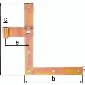 GAH Alberts Fensterl.-Winkelb.L.250x200mm B.30mm S.3mm STA galv.gelb verz.R ger - 313326