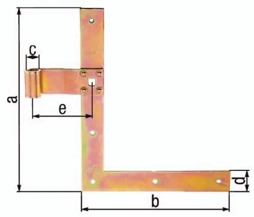 GAH Alberts Fensterl.-Winkelb.L.250x200mm B.30mm S.3mm STA galv.gelb verz.R ger - 313326
