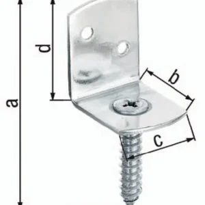 GAH Alberts Flechtzaunhalter 83 x 32 x 30 x 38 mm galvanisch gelb verzinkt L-Form - 213442