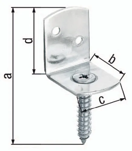 GAH Alberts Flechtzaunhalter 83 x 32 x 30 x 38 mm TZN L-Form - 213459