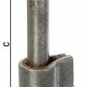 GAH Alberts Kloben zum Anschweißen 16 x 30 mm Stahl roh - 411015