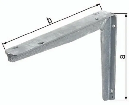 GAH Alberts Konsole L.300mm H.250mm STA roh TZN Trgf.250kg - 800710