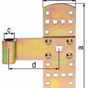 GAH Alberts Kreuzband B.50mm L.160x50mm S.2mm STA galv.gelb verz - 315047