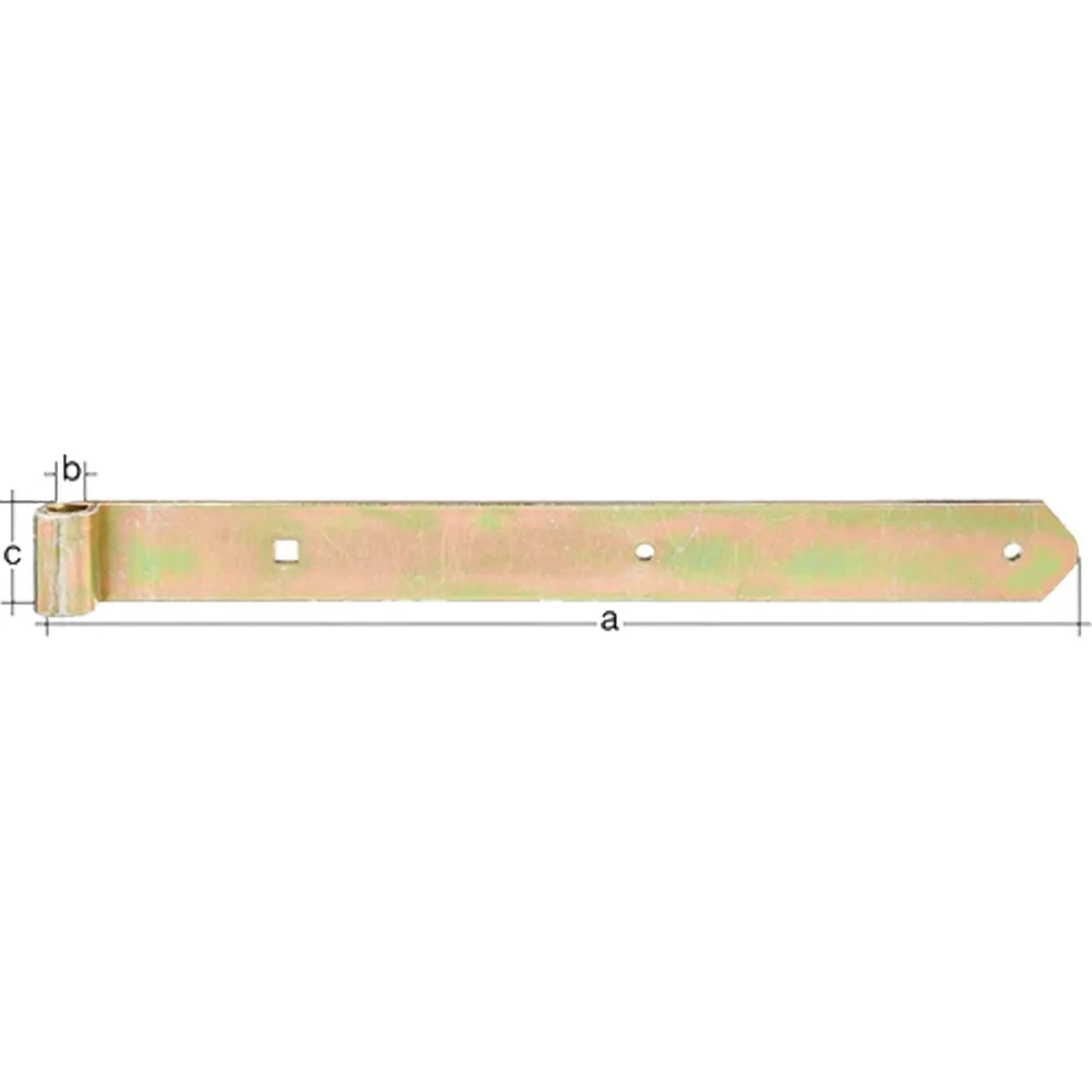 GAH Alberts Ladenband L.1400x20x60mm S.8mm D.20mm STA galv.gelb verz.rd - 312497