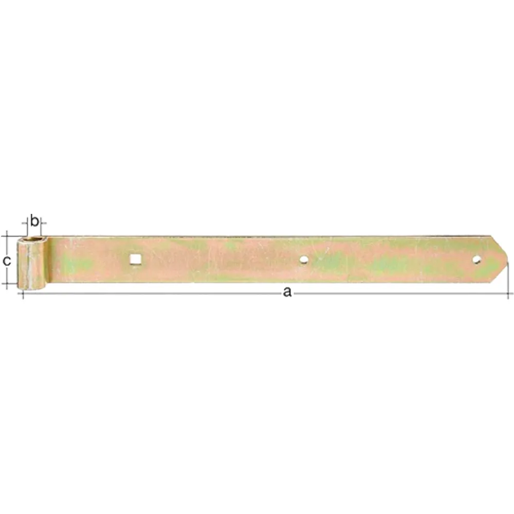 GAH Alberts Ladenband L.600x16x45mm S.5mm D.16mm STA galv.gelb verz.rd - 314200