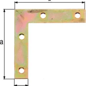 GAH Alberts Möbelwinkel L.75 x 75 mm B.12 mm Stahl galvanisiert gelb verzinkt - 337001