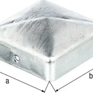 GAH Alberts Pfostenkappe 90x90mm eck.flache Form VA ma - 327071