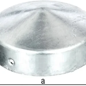 GAH Alberts Pfostenkappe Ø 80 mm rund flache Form TZN - 205928