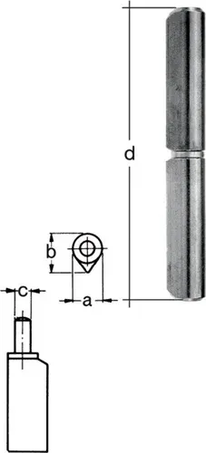 GAH Alberts Profilrolle Band-L.180mm Stift-Ø 14mm - 414917