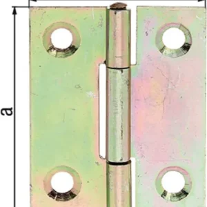 GAH Alberts Scharnier H.51 mm B.37 mm S.1 mm STA galv.gelb verz.halbbreit - 345884