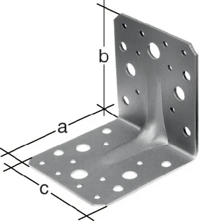 GAH Alberts Schwerlastwinkelverbinder 70 x 70 x mm Anz.Löcher 2/16 S.2,5 mm - 334574