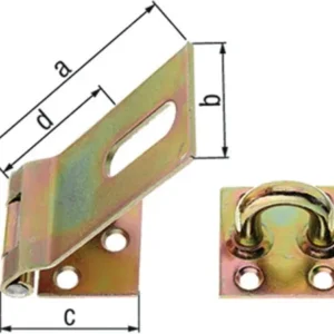 GAH Alberts Sicherheits-Überfalle L.85x38mm B.37mm STA galv. gelb verz. - 348359