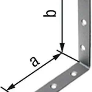 GAH Alberts Stuhlwinkel L.40 x 40 mm B.15 mm S.1,75 mm VA Loch-D.4,5mm - 361112