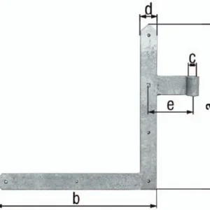 GAH Alberts Tor-Winkelband 400x800x40x105mm STA galv.gelb verz.li.ob 5mm - 313128