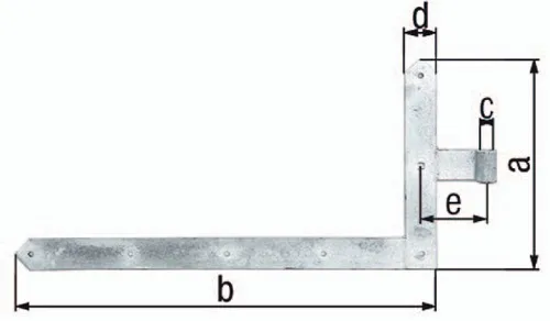 GAH Alberts Torwinkelband 600x1.000x60x120mm STA TZN li.ob 8mm - 312947