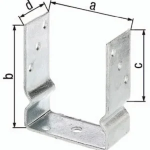 GAH Alberts U-Pfostenträger ETA-10/0210 121x150x100x60mm TZN z.Aufschr - 217648