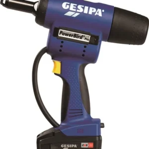 GESIPA Akkublindnietsetzgerät PowerBird Pro Gold Ed 9-tlg.20000N Schiebeakku,Ladegerät - 1679666