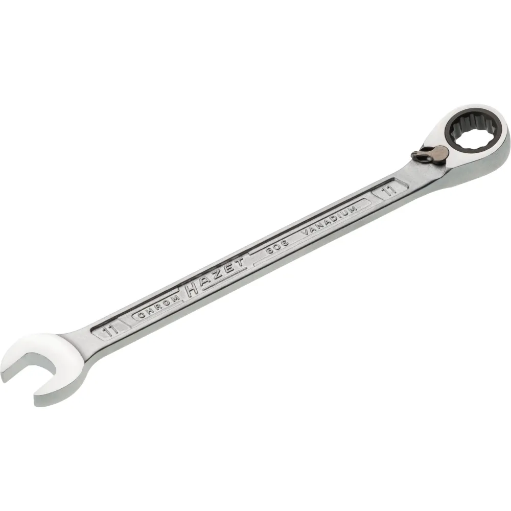 Hazet Maulringratschenschlüssel 606 SW 11mm L.168,6mm umschaltbar,Rings.15Grad - 606-11