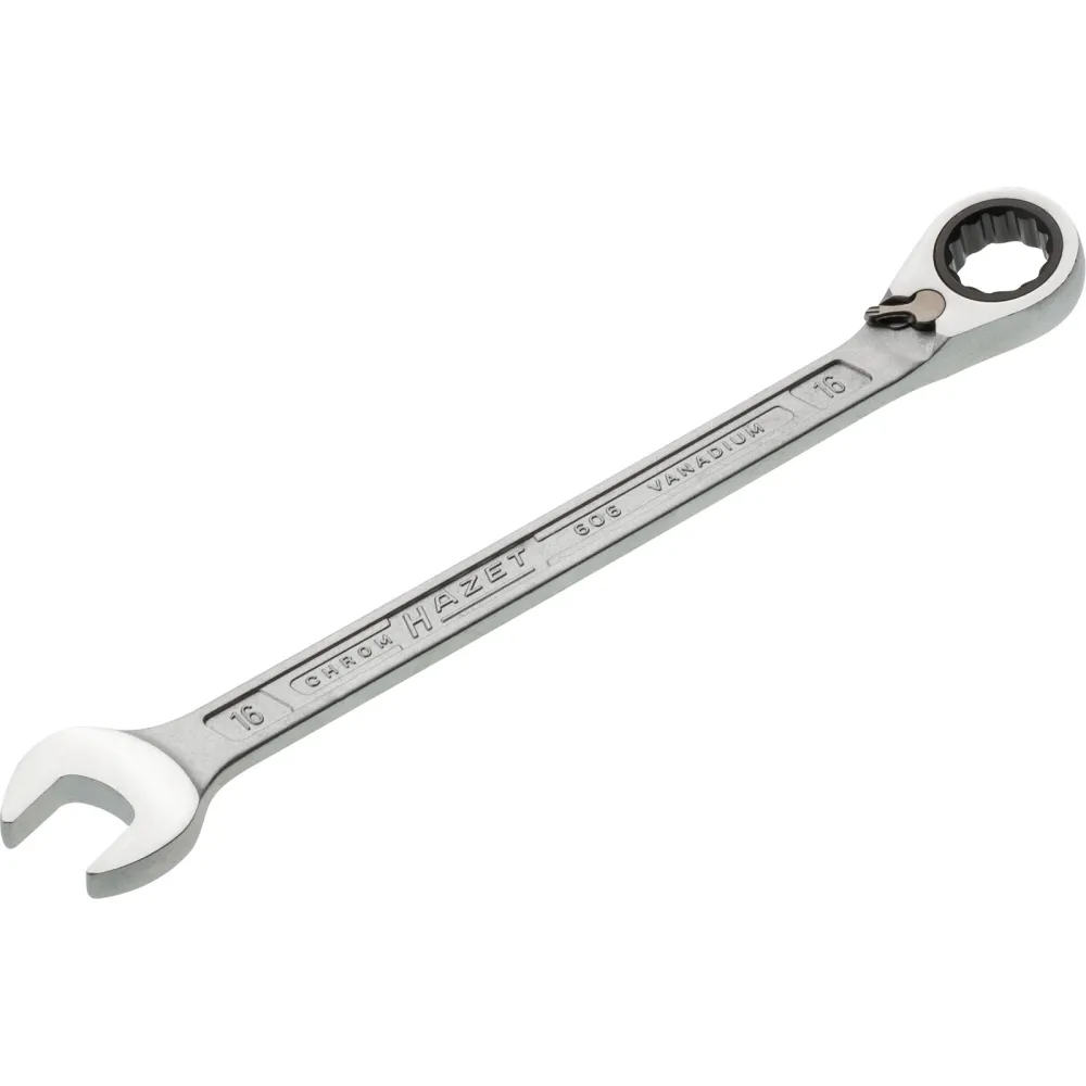 Hazet Maulringratschenschlüssel 606 SW 16mm L.230,2mm umschaltbar,Rings.15Grad - 606-16