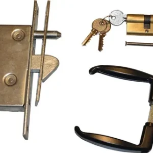 HBS-BETZ Schiebetürschloss-Set PZW PZW 25/60/72/8mm verz.ktg.Stulpl.210mm - 87002