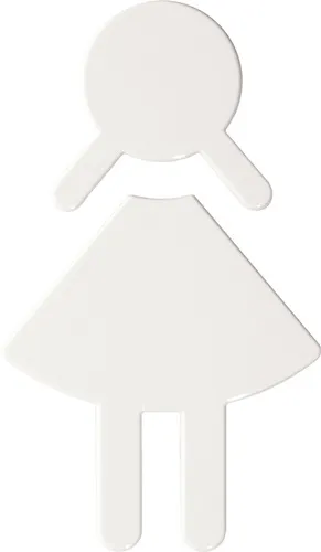 HEWI Symbol Frau 801.91.020 PA Farb-Nr.90 B.87mm H.150mm S.3mm - 801.91.020 90