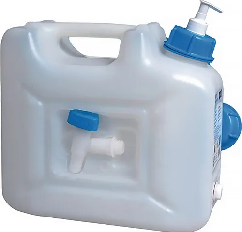 HÜNERSDORFF Wasserkanister 12l HDPE m.Ablasshahn+Pumpspender H310x165xT350mm - 816510