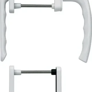 HOPPE Balkongarnitur NY 099KH/961N/U10/… Alu.F9016 63-73mm 4-KT.7mm - 3273952