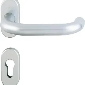 HOPPE FS-Garnitur Paris FS-138GF/55/55S Alu.F1-2 D/D TS 55-75mm PZ ov.DIN L/R - 8185019