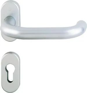 HOPPE FS-Garnitur Paris FS-138GF/55/55S Alu.F1-2 D/D TS 55-75mm PZ ov.DIN L/R - 8185019