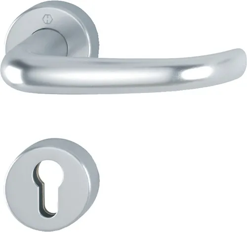 HOPPE FS-Garnitur San Fran.FS-E1301/42H/42HS VA F69 D/D TS 40-65mm PZ rd.DIN L/R - 10722154