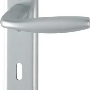 HOPPE Kurzschildgarnitur NY 1810/273KP Alu.F1 OB rd Drückergrt - 3273063