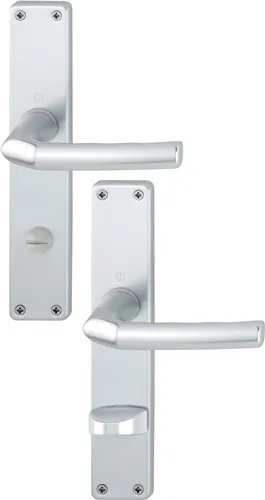 HOPPE Langschildgarnitur Birm.1117/202SP Alu.F1 SK/OL 78mm DIN L/R - 2534014