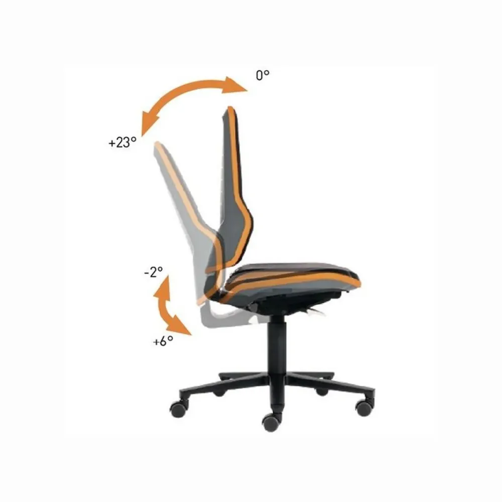 interstuhl Arbeitsdrehstuhl Neon Rollen - 9573-9999-3277