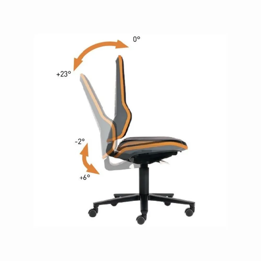 interstuhl Arbeitsdrehstuhl Neon Rollen - 9573-9999-3279