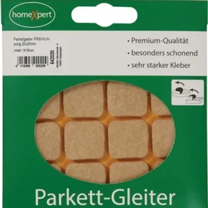 Parkettgleiter Premium 20 x 20mm Filz natur eck.selbstkl. - 542020