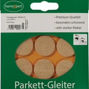 Parkettgleiter Premium 25mm Filz natur rd.selbstkl. - 540025