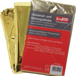 Rettungsdecke DIN 13164 L2100xB1600xH0,2ca.mm Faltmaß ca.144x80x20mm - 10019